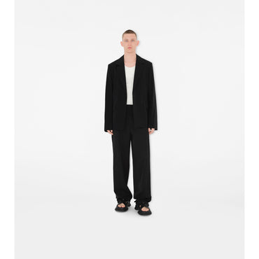 Cotton Blend Tailored Jacket - Black