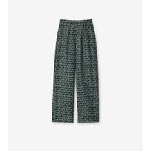 B Silk Trousers - Silver/Green