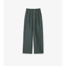 B Silk Trousers - Silver/Green
