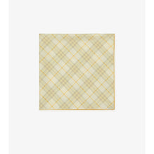 Check Silk Scarf - Wheat