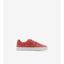 Check Leather Sneakers - Pale Hibiscus