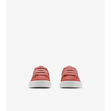 Check Leather Sneakers - Pale Hibiscus