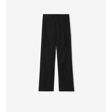 Cotton Blend Tailored Trousers - Black
