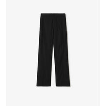 Cotton Blend Tailored Trousers - Black