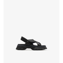 Leather Pebble Sandals - Black