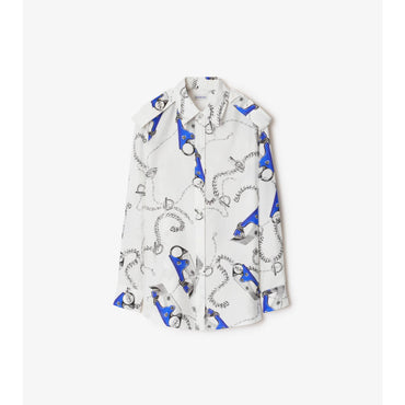 Knight Hardware Silk Shirt - Blue/White