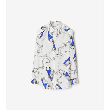 Knight Hardware Silk Shirt - Blue/White