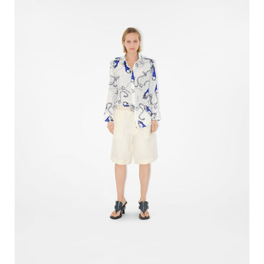 Knight Hardware Silk Shirt - Blue/White