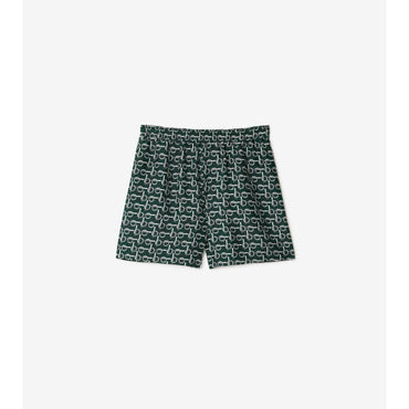 B Silk Shorts - Silver/Green