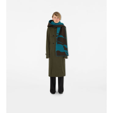 EKD Wool Hooded Scarf - Kingfisher/Snug