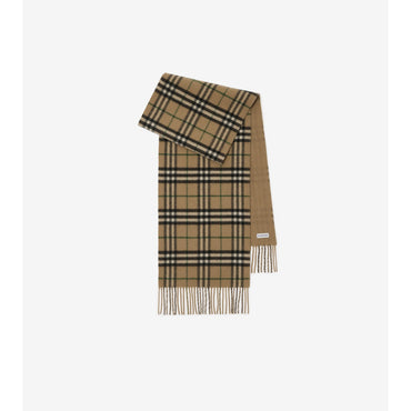 Reversible Check Cashmere Scarf - Linden