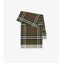 Wide Check Cashmere Scarf - Loch