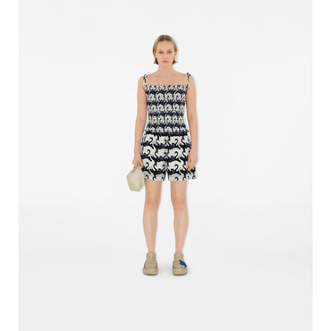 Swan Silk Shorts - Monochrome IP Pattern