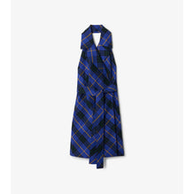 Check Linen Dress - Bright Navy IP Check