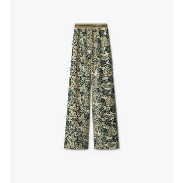 Ivy Silk Trousers - Safari IP Pattern