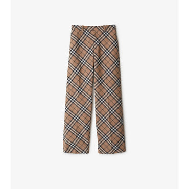 Check Wool Blend Tailored Trousers - Linden IP Check