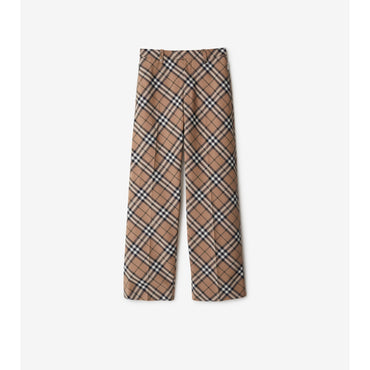 Check Wool Blend Tailored Trousers - Linden IP Check