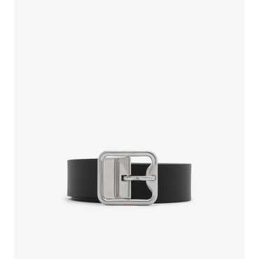 Reversible Leather B Buckle Belt - Black/Knight