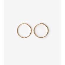 Shield Segment Hoop Earrings - Gold