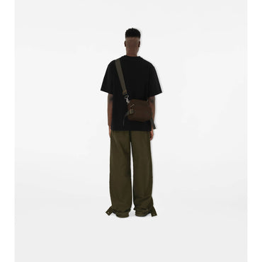 Check Jacquard Pocket Crossbody Bag - Military