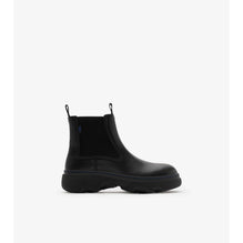 Leather Creeper Low Chelsea Boots - Black