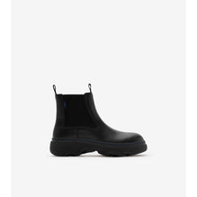 Leather Creeper Low Chelsea Boots - Black