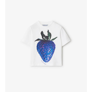 Strawberry Cotton T-shirt - White