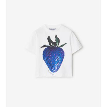 Strawberry Cotton T-shirt - White