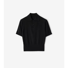 Cotton Blend Polo Shirt - Black