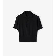Cotton Blend Polo Shirt - Black