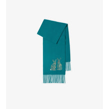 Hare Wool Cashmere Scarf - Kingfisher