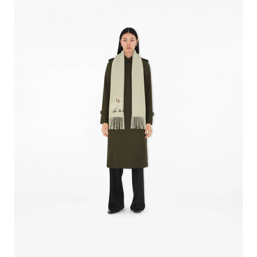 Swan Wool Cashmere Scarf - Plaster