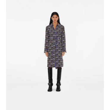 Bus Silk Shirt Dress - Knight IP Pattern