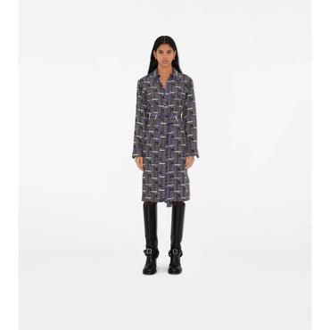 Bus Silk Shirt Dress - Knight IP Pattern
