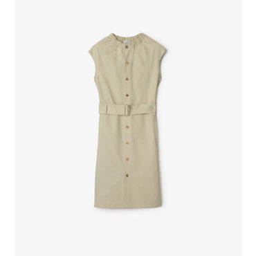 Cotton Blend Dress - Plaster