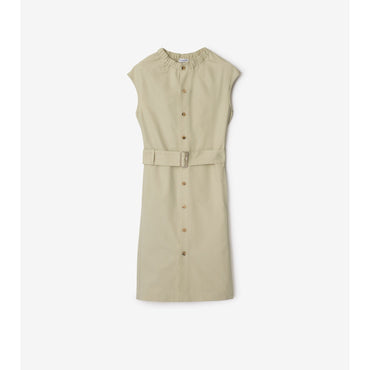 Cotton Blend Dress - Plaster