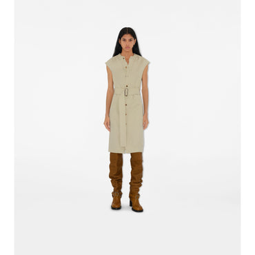 Cotton Blend Dress - Plaster
