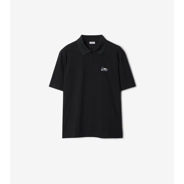Cotton Polo Shirt - Black