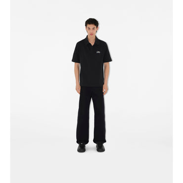 Cotton Polo Shirt - Black