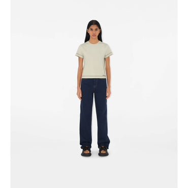 Boxy Cotton T-shirt - Plaster