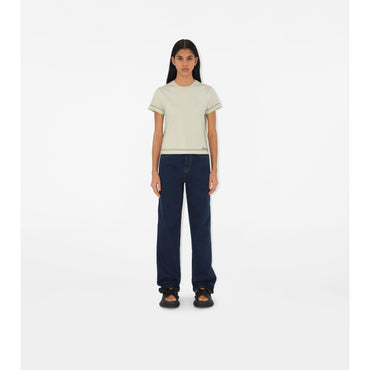 Boxy Cotton T-shirt - Plaster