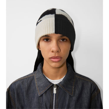 EKD Cashmere Blend Beanie - Black/Chalk