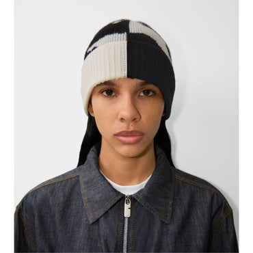 EKD Cashmere Blend Beanie - Black/Chalk