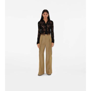 Wool Cargo Trousers - Beige/Honey