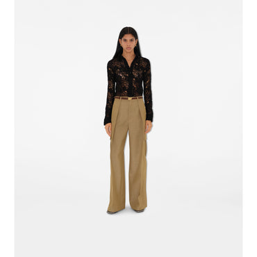 Wool Cargo Trousers - Beige/Honey