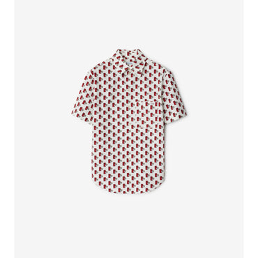 Postbox Cotton Silk Shirt - Chalk IP Pattern