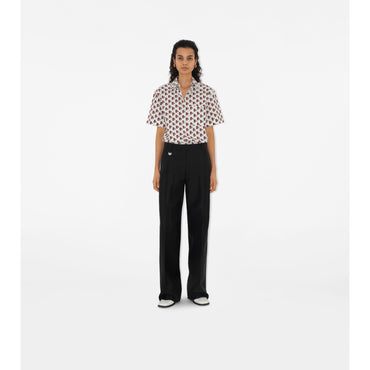 Postbox Cotton Silk Shirt - Chalk IP Pattern