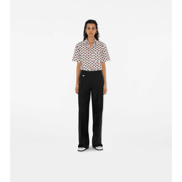 Postbox Cotton Silk Shirt - Chalk IP Pattern