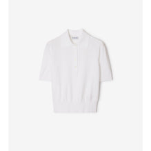 Cotton Blend Polo Shirt - Chalk