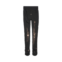 Destroyed Tights - Black/Light Beige